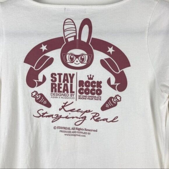 Stay Real Rock Coco Ashin x No2Good Top Streetwear Graphic Shirt Size Medium - Picture 12 of 12